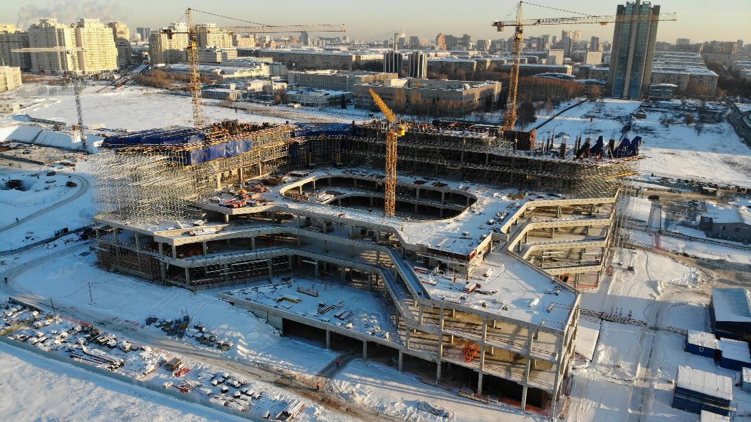 Устройство монолитного каркаса здания (1-7 этажи)